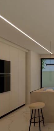 Cocina blanca con isla